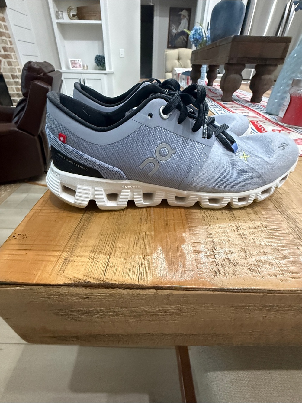 On X3 Running Sneakers in Nimbus and White